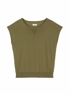 Grüne Erde Essentials|Pullover^Pullunder aus Bio-Baumwolle, 43 olivgrün, S, GOTS