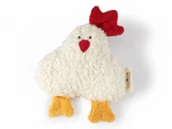 Grüne Erde Geschenke-Guide|Kuscheltiere & Spielzeug^Rassel Henne Berta, 21 x 17 cm, Bezug: 100 % Baumwolle, Füllung: 100 % Schurwolle (Schaf), GOTS