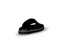 Grüne Erde Schuhe^Riemchensandale aus Bio Leder, 01 schwarz, 38