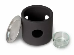 Grüne Erde Geschenke-Guide|Räuchern & Räucherstäbchen^Räucherstövchen aus Keramik, schwarz, H 10 cm ø 8 cm