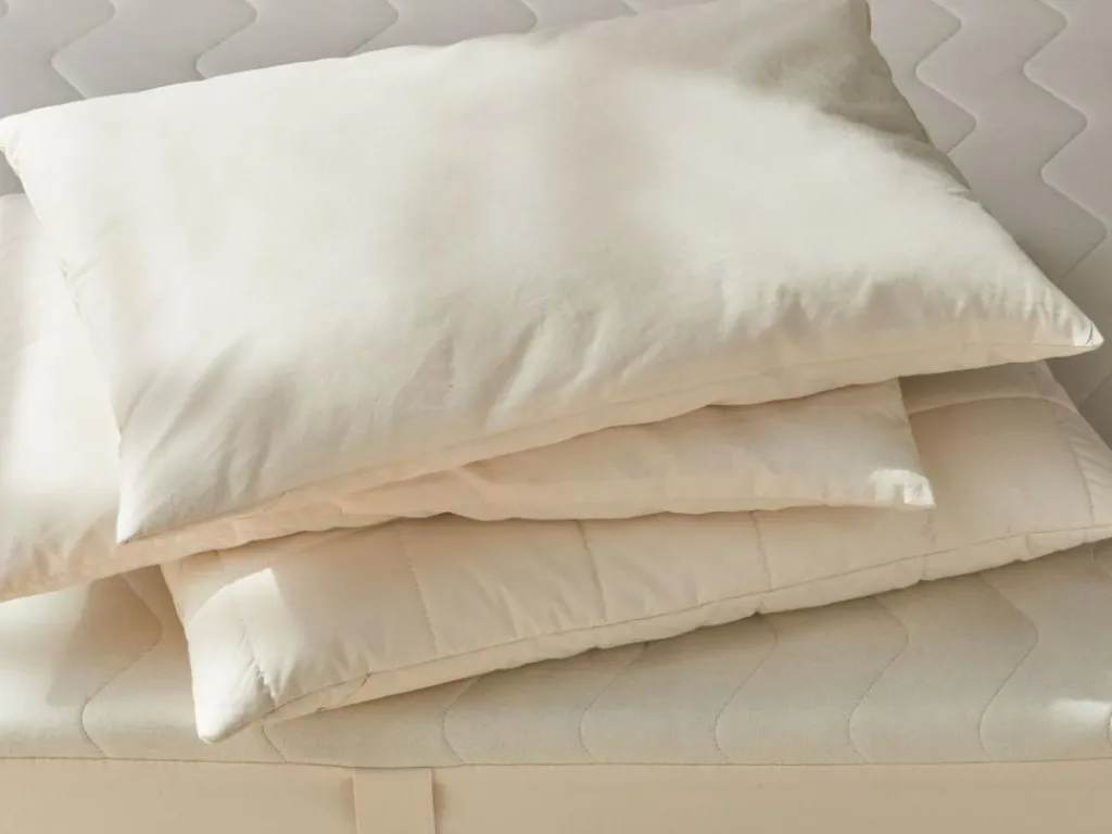 Grüne Erde Kopfkissen|Einschlafhilfen^Schlafkissen Schafschurwolle/Zirbe Pur, Standard, 40 x 60 cm, GOTS