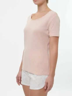 Grüne Erde Nachtwäsche^Schlafshirt Kurzarm aus Bio-Baumwolle, , S; GOTS