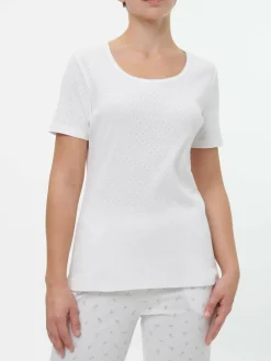 Grüne Erde Nachtwäsche^Schlafshirt Kurzarm aus Bio-Baumwolle, , S, GOTS