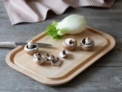 Grüne Erde Küchenaccessoires^Schneidebrett aus Buchenholz, 35 x 25 x 1,9 cm, geölt