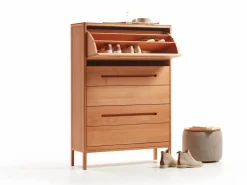 Grüne Erde Garderobe^Schuhschrank Tenso, 3 Klappen,