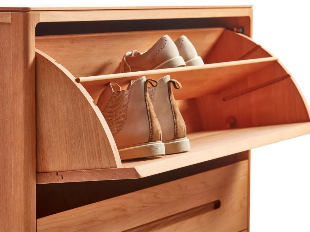 Grüne Erde Garderobe^Schuhschrank Tenso, 2 Klappen,