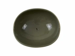 Grüne Erde Badezimmer-Accessoires|Körperpflege^Seifenschale aus Keramik, , oval, ca. 13 x 10,5 x 4,5 cm