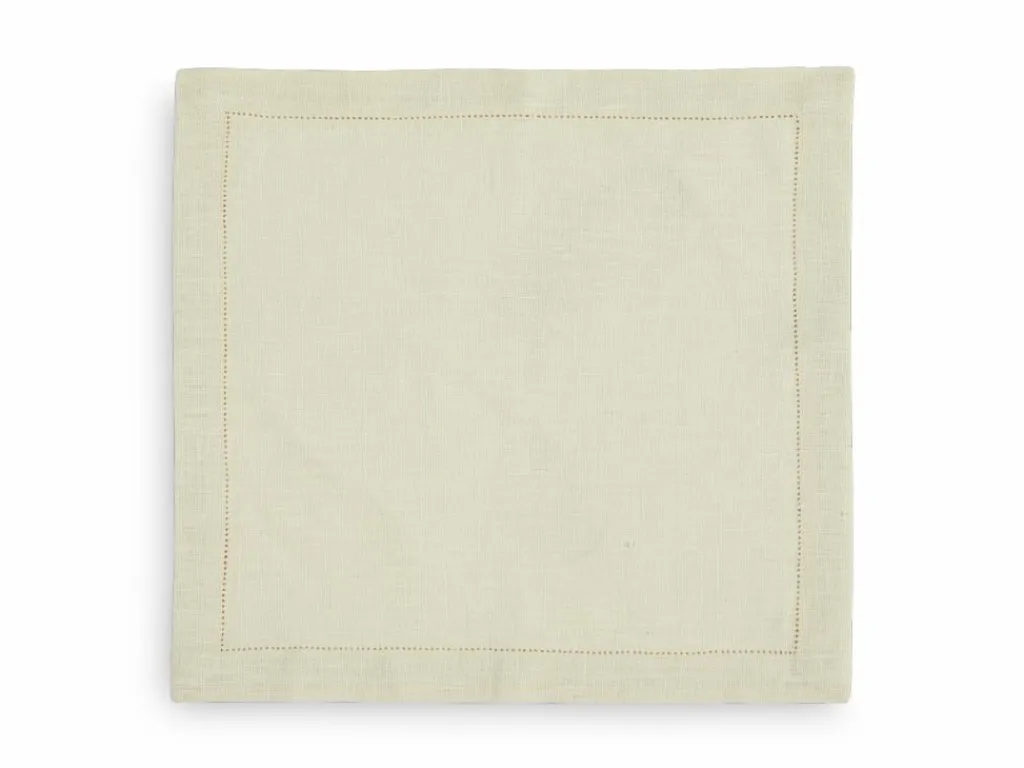 Grüne Erde Küchentextilien|Küchentextilien^Serviette ARIANA mit Ajour, , 40 x 40 cm, 60% Baumwolle/40% Leinen, GOTS