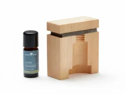 Grüne Erde Raumdüfte|Aromaölmischungen^Set: Zirbenduftspender mit Filz und Holzgewinde + Zirbenwald Aromaölmischung