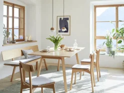 Grüne Erde Stühle & Bänke^Sitzauflage für Holzbank Mirato, Länge 140 cm, 100% SSW - Filz Haselnuss