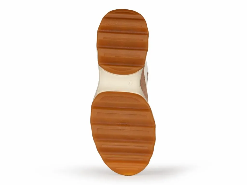 Grüne Erde Schuhe^Sneaker aus Bio Leder, 21 nougat, 38