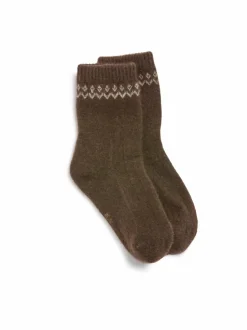 Grüne Erde Accessoires^Socken aus Yakhaar, 67 espresso, 35/38