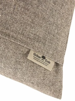 Grüne Erde Sofakissen|Sofakissen^Sofakissen-Überzug, , Wollstoff Tano Natur (79), mit verdeckter Knopfleiste