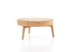 Grüne Erde Couchtische^Sofatisch Mitsu, Ø 80 cm, mit einer Schublade,