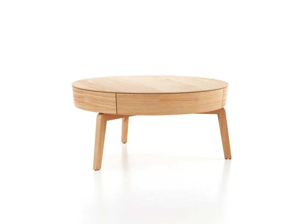 Grüne Erde Couchtische^Sofatisch Mitsu, Ø 80 cm, mit einer Schublade,