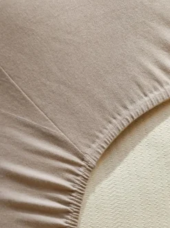 Grüne Erde Bettlaken & Leintücher|Bettlaken & Leintücher^Spannleintuch ALIZA, , 90/100 x 200/220 x 22/28 cm, 97 % Baumwolle/3 % Elasthan, Jersey, GOTS, VEGAN