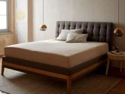 Grüne Erde Bettlaken & Leintücher|Bettlaken & Leintücher^Spannleintuch CALVIN, natur, 80 x 200 x 19/35 cm, 70 % Baumwolle/30 % Hanf, GOTS