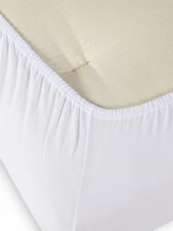 Grüne Erde Bettlaken & Leintücher|Bettlaken & Leintücher^Spannleintuch HANNAH Pur, , 90/100 x 190/200 x 15/21 cm, 100 % Baumwolle, Jersey, GOTS