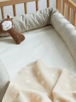 Kinder Grüne Erde Kinderbettwäsche^Spannleintuch Jersey, natur, 70 x 160 x 8 cm, 96 % Baumwolle/4 % Elasthan, GOTS