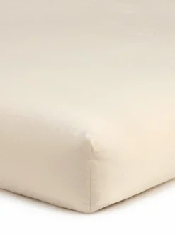 Grüne Erde Bettlaken & Leintücher|Bettlaken & Leintücher^Spannleintuch MAYA, natur, 90 x 200 x 19/22 cm, 100 % Baumwolle, Satin, GOTS