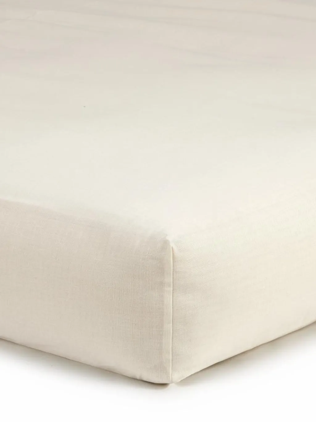 Grüne Erde Bettlaken & Leintücher|Bettlaken & Leintücher^Spannleintuch VALENTIN, weiß, 90 x 200 x 19 cm, 50 % Baumwolle/50 % Leinen, Halbleinen, GOTS