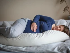 Grüne Erde Spezial- & Nackenstützkissen|Stillkissen Und Seitenschläferkissen^Still- und Seitenschläferkissen, natur, 35 x 180 cm, Bezug: 100 % Baumwolle, Füllung: 100 % Schurwolle (Schaf), GOTS