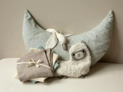 Kinder Grüne Erde Stillkissen Und Seitenschläferkissen^Stillkissen Mond, natur, 40 x 60 cm, Bezug: 100 % Baumwolle, Füllung: 100 % Naturlatex, GOTS