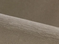 Grüne Erde Betten^Stoffhousse für Bettrahmen Jukai Pur, B = 140 cm, Baumwollstoff Ondula Taupe (140)