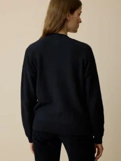 Grüne Erde Strickjacken^Strickjacke aus Bio-Baumwolle und Wolle, 38 navy, L, GOTS