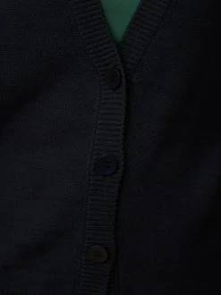 Grüne Erde Strickjacken^Strickjacke aus Bio-Baumwolle und Wolle, 38 navy, L, GOTS