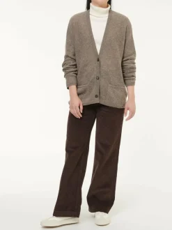 Grüne Erde Strickjacken^Strickjacke aus Yakwolle, 64 hasel melange, S