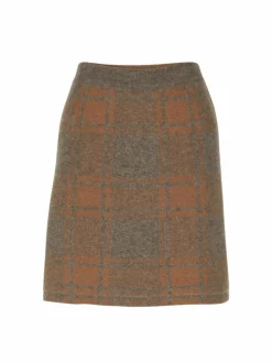 Grüne Erde Hosen, Jeans & Röcke^Strickrock aus Yakwolle und Kamelhaar, 70 yak jacquard/karo, S