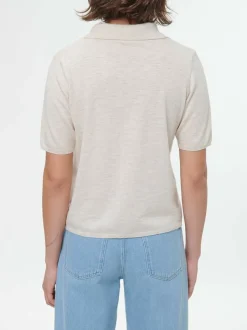 Grüne Erde Pullover^Strickshirt aus Bio-Baumwolle, 14 natur melange, S, GOTS