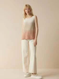 Grüne Erde Shirts^Stricktop aus Bio-Baumwolle und Leinen, 77 strick degradé, S, GOTS