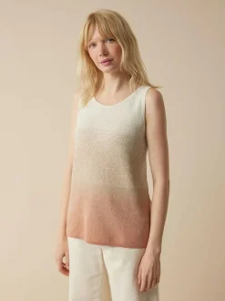 Grüne Erde Shirts^Stricktop aus Bio-Baumwolle und Leinen, 77 strick degradé, S, GOTS