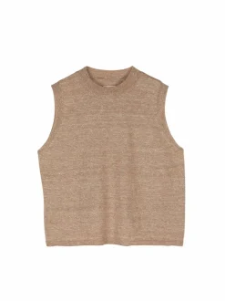 Grüne Erde Shirts^Stricktop aus Bio-Leinen und Wolle, 52 leinen melange, L, GOTS