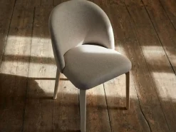 Grüne Erde Stühle & Bänke^Stuhl Belmont ohne Armlehne 54X60/45X83/48 cm, mit Bezug, Wollstoff Tano Natur (79),