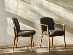 Grüne Erde Stühle & Bänke^Stuhl Kilian, mit Armlehne, Wollstoff Tano Natur (79),