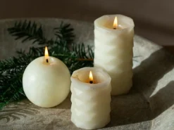 Grüne Erde Kerzen Und Duftkerzen^Stumpenkerze Relief aus Bienenwachs, , Höhe 12 cm, ø 6,5 cm