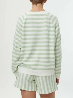 Grüne Erde Shirts|Pullover^Sweater aus Bio Baumwolle, 51 pastellgrün/weiss ringel, S, GOTS