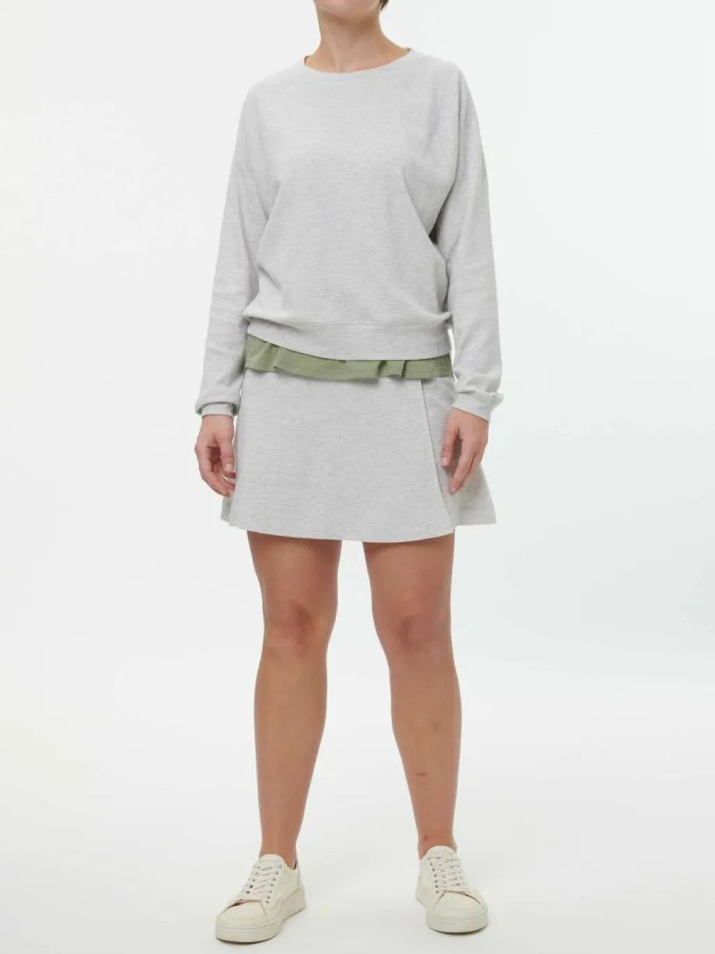 Grüne Erde Shirts|Yoga & Loungewear^Sweatshirt aus Bio Baumwolle, 04 grau melange, S