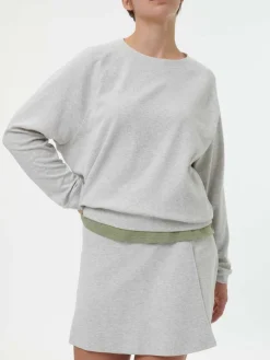 Grüne Erde Shirts|Yoga & Loungewear^Sweatshirt aus Bio Baumwolle, 04 grau melange, S