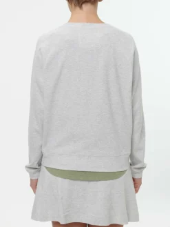 Grüne Erde Shirts|Yoga & Loungewear^Sweatshirt aus Bio Baumwolle, 04 grau melange, S