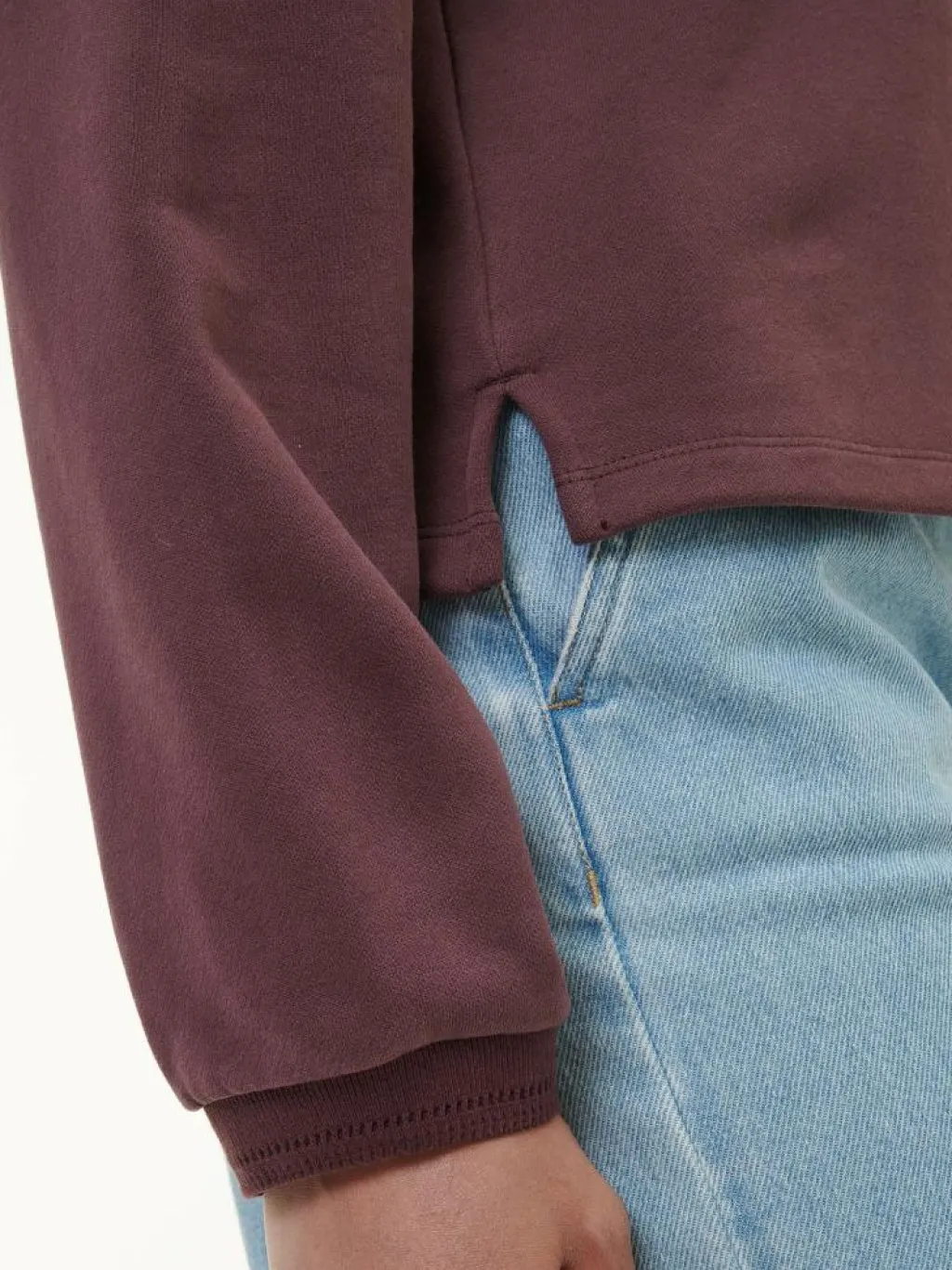 Grüne Erde Essentials|Shirts^Sweatshirt aus Bio-Baumwolle, 03 merlot, 38, GOTS