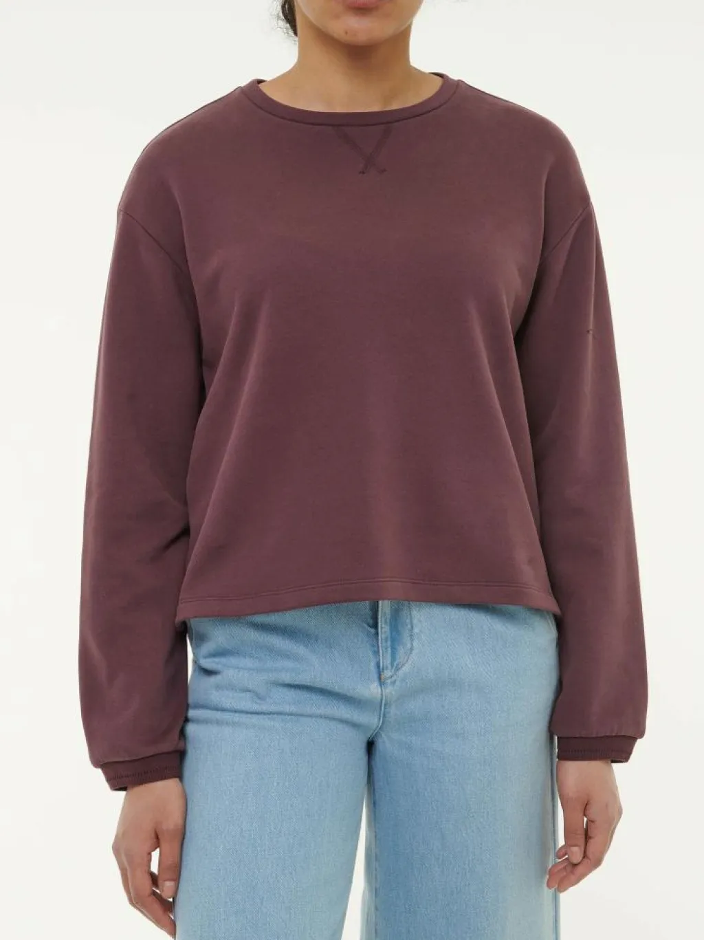 Grüne Erde Essentials|Shirts^Sweatshirt aus Bio-Baumwolle, 03 merlot, 38, GOTS