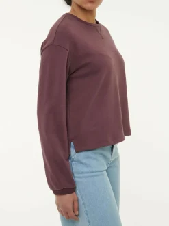 Grüne Erde Essentials|Shirts^Sweatshirt aus Bio-Baumwolle, 03 merlot, 38, GOTS