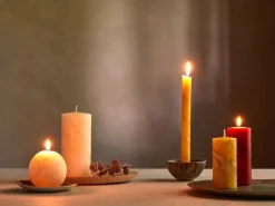 Grüne Erde Weihnachtliches Dekorieren|Kerzen Und Duftkerzen^Tafelkerzen aus Bienenwachs, , Höhe 25 cm, ø 2 cm, 4 Stk.