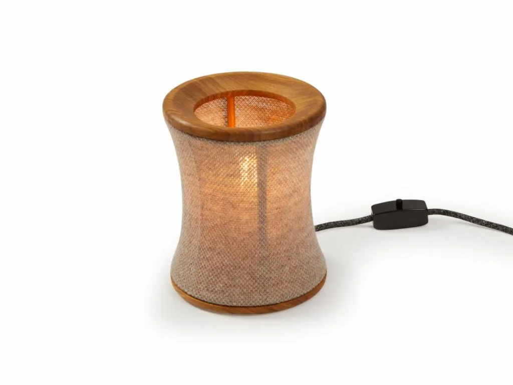 Grüne Erde Lampen & Leuchten|Lampen & Leuchten^Tischleuchte Malla inkl. Leuchtmittel, Schirm 100% Schafschurwolle, 3D Strick Sand,