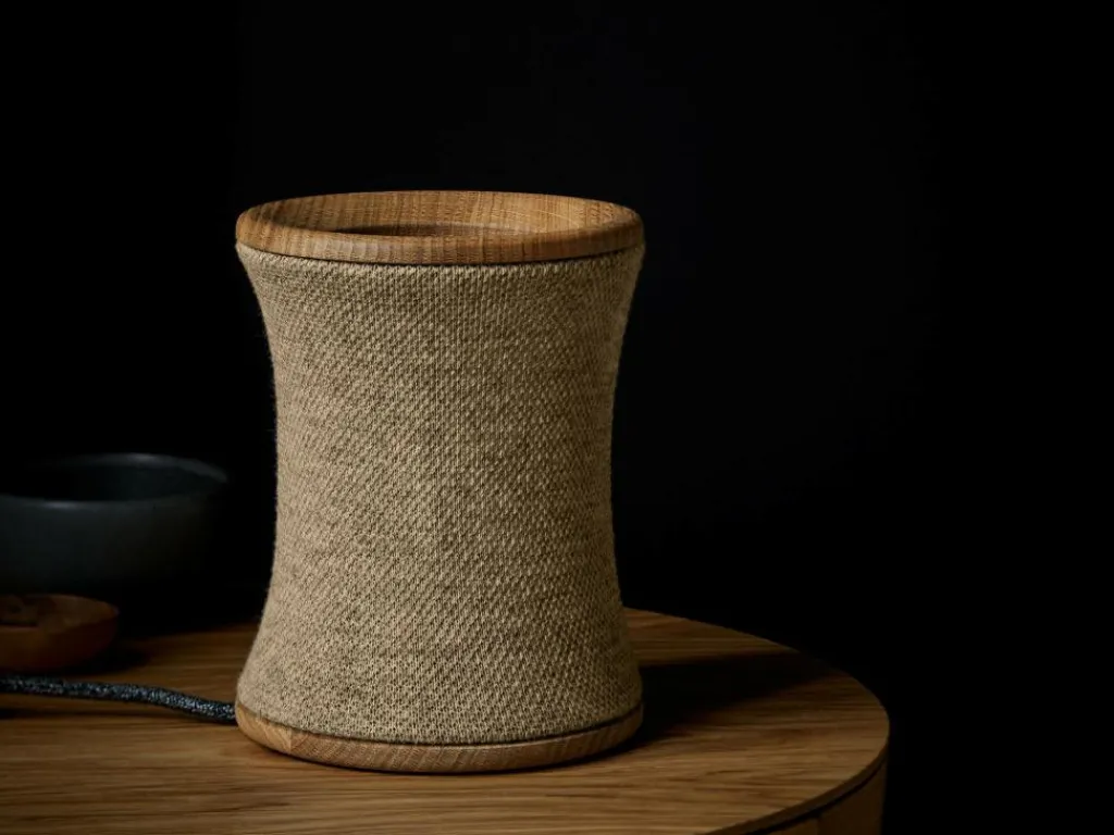 Grüne Erde Lampen & Leuchten|Lampen & Leuchten^Tischleuchte Malla inkl. Leuchtmittel, Schirm 100% Schafschurwolle, 3D Strick Sand,