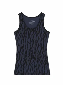 Grüne Erde Shirts|Yoga & Loungewear^Top aus Bio Baumwolle, 82 print mitternachtblau, 38, GOTS